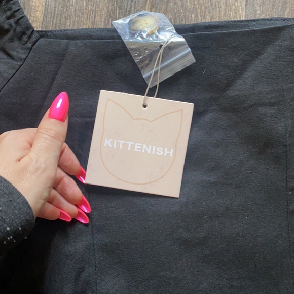 TALK FLIRTY BLACK BUTTON DRESS - Picture 5 of 6